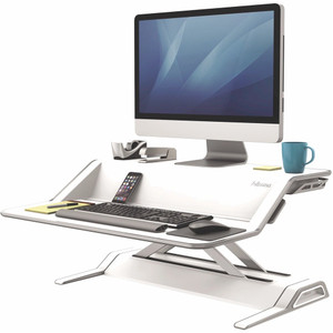 Fellowes Sit Stand Workstation Lotus White, Each