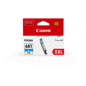 CANON CLI681XXL CYAN INK CARTRIDGE - 760 PAGES Suits CANON PIXMA TR7560 / CANON PIXMA TR8560 / CANON PIXMA TS6160 / CANON PIXMA TS8160 / CANON PIXMA TS9160