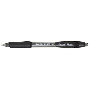 PAPERMATE PROFILE BALLPOINT PEN 1.0mm Retractable Bold Tip Black, Each