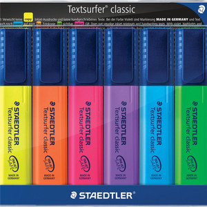 STAEDTLER TEXTSURFER CLASSIC HIGHLIGHTER 6 Assorted
