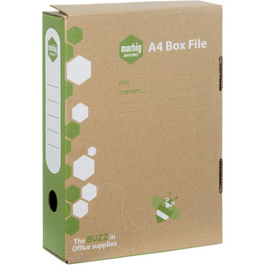 MARBIG ENVIRO BOX FILE A4 80MM KRAFT 85x240x330