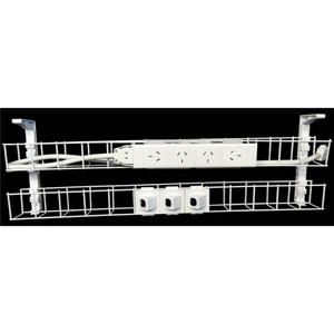 RAPID CABLE MANAGEMENT Dual Basket 1550mm 4GPO +3Data 2.5m Interconnecting Lead