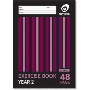 OLYMPIC EXERCISE BOOKS A4 48Page Yr2 QLD Ruling