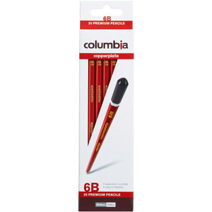 COLUMBIA COPPERPLATE PENCIL Hexagon 6B Pack of 20