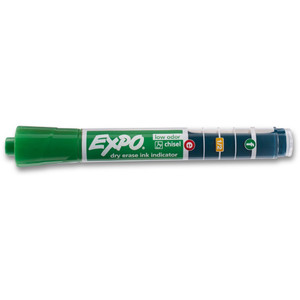 EXPO WHITEBOARD MARKER Ink Indicator, Green, Chisel