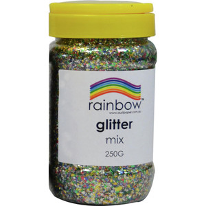 RAINBOW GLITTER JAR 250G Multi Colour