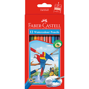 Faber-Castell Watercolour Pencils, Assorted Pack of 12