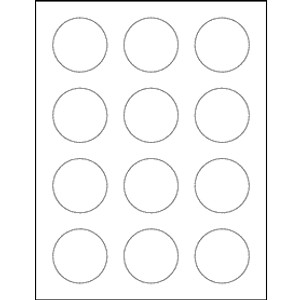 REDIFORM LABELS 12 PER PAGE 65mm diameter circles (Pack of 100)