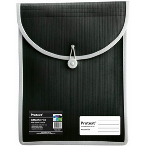 PROTEXT ATTACHE FILE WITH ELASTIC CLOSURE - BLACK