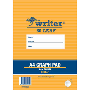 A4 5MM 50 LEAF GRAPH PAD