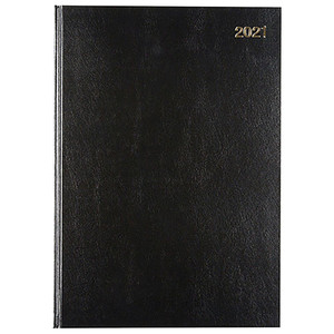 CUMBERLAND CASEBOUND DIARY A4 2 DAYS PER PAGE Black (Pre-Order Now for 2027) ** ETA 2/11/2026 **