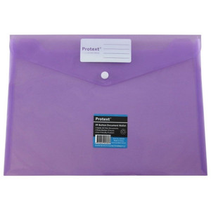 FOLDERMATE POP GEAR DOCUMENT WALLET PP BUTTON CLOSURE A4 PURPLE (Q28615)