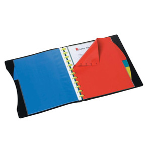 MARBIG KWIKZIP REFILLABLE DISPLAY BOOK A4 20 Pocket Black - With Dividers
