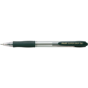 PILOT BPGP-10R SUPERGRIP RETRACTABLE BALLPOINT PEN Medium Black, Each