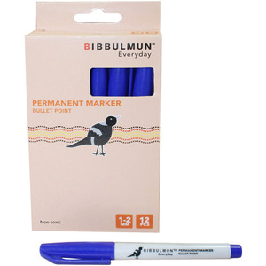 BIBBULMUN PERMANENT MARKER 100 BLUE