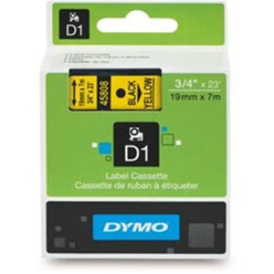 DYMO TAPE 19MM X 7M BLK/YELL