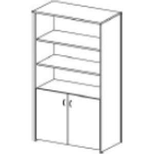 Utility Cupboard 2100mm (H) x 900mm (W) x 450mm (D) Half Doors Full Beech Colour