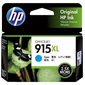 HP #915XL ORIGINAL CYAN INK CARTRIDGE (3YM19AA) 825 PAGES Suits HP Officejet 8010 / 8012 / 8020 / 8022 / 8026 / 8028