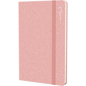 Debden Designer Diary Week To View D36 Textured Fabric Peach (2024)