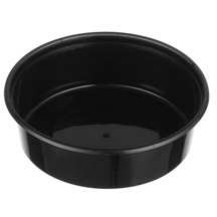 DISPOSABLE ROUND CONTAINER 220ml Black Carton of 1000 ** (Lids Sold Separately)