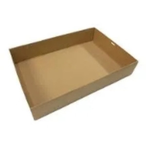 PNC Kraft Catering Tray #4 450 x 310 x 80mm Carton of 50 (Uses PN-ECT4L Lid - Sold Seperately)