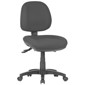 OFFICE CHAIR P350 MEDIUM BACK Black Fabric, No Arms