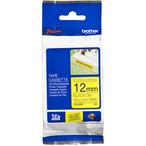 BROTHER TZe-S631 STRONG ADHESIVE LABELLING TAPE 12mm x 8m BLACK ON YELLOW