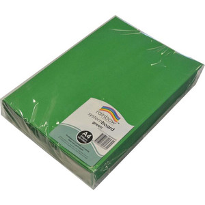 RAINBOW SYSTEM BOARD 200GSM A4 Green Pack of 200