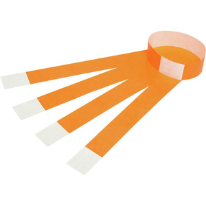 REXEL WRIST BANDSWith Serial Number Fluoro Orange Pk100