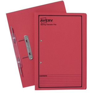 AVERY SPRING TRANSFER FILE Red Printed Black 86814