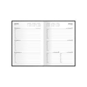 DEBDEN KYOTO DIARY Slimline Week to Opening Black (Pre-Order Now for 2027) ** ETA 30/9/2026 **