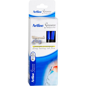 ARTLINE SMOOVE BALLPOINT PEN 1mm Blue Box of 20