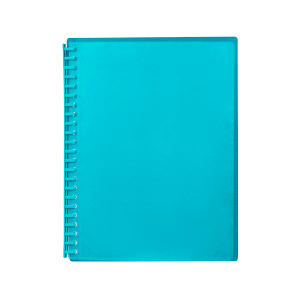 MARBIG REFILLABLE DISPLAY BOOK 20 POCKET INSERT COVER BLUE