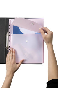 MARBIG BINDER WALLET A4 TOP OPEN PASTEL PINK