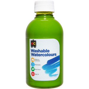 EC WASHABLE WATERCOLOUR PAINTS 250ml Lime