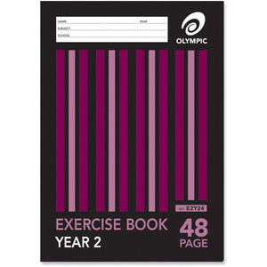 OLYMPIC EXERCISE BOOKS E2Y24 48Page Yr2 QLD Ruling 225x175