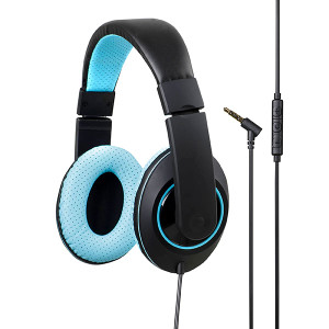 KENSINGTON OVER EAR HEADPHONES WITH INLINE MIC AND VOLUME CON BLUE