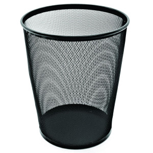 ESSELTE METAL MESH WASTE BIN 19L BLACK