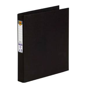 MARBIG RING BINDER A4 25MM 2D PE BLACK