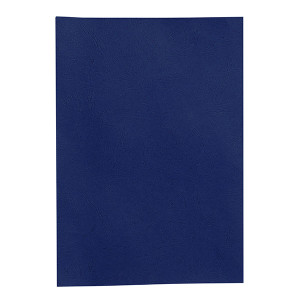 REXEL LEATHERGRAIN COVERS 250 GSM NAVY PACK 100