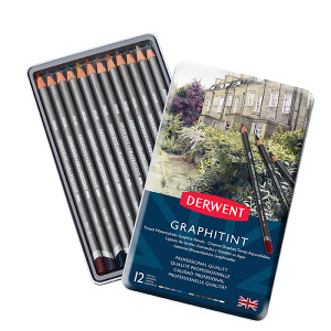 DERWENT GRAPHITINT PENCIL TIN 12
