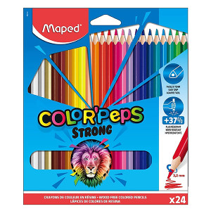 MAPED STRONG COLOUR PENCILS PACK 24 ASSORTED