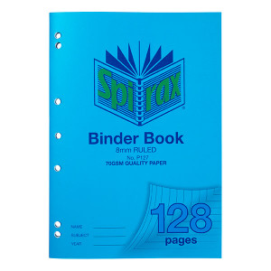 SPIRAX P127 BINDER BOOK A4 128PG 8MM 70GSM ** ETA 27/10/2026 **