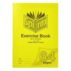 SPIRAX P106 EXERCISE BOOK A4 8MM 64PG 70gsm