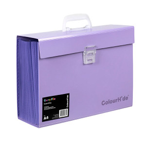 COLOURHIDE EXPANDING FILE PP CARRY FILE Purple