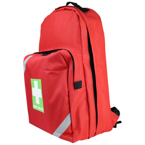 RED FIRST AID BACKPACK MEDIUM 30 X 50 X 15CM