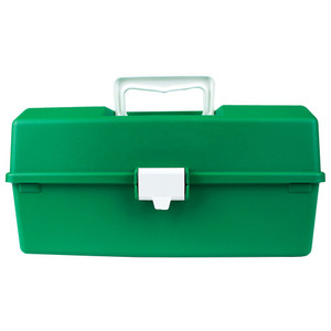 AEROCASE Green Plastic Tacklebox with 1 Tray 16 x 33 x 19cm