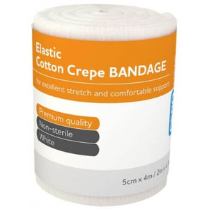 AEROCREPE ELASTIC COTTON CREPE BANDAGE 5CM X 4M  ( PACK 12 )