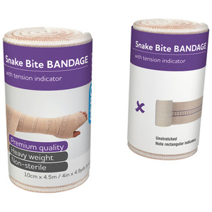 AEROFORM Short Snake Bite Bandage with Indicator 10cm x 4.5M Wrap/12