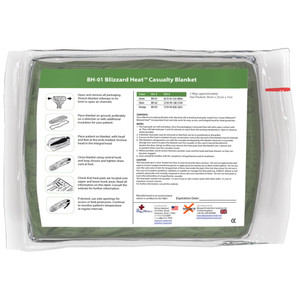BLIZZARD Green EMS Heat Casualty Blanket 245 x 265cm